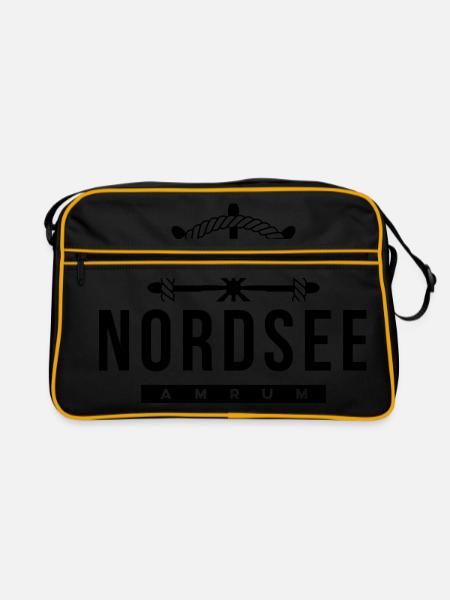 Amrum - Retro Tasche - Schwarz/Gold - Vorne