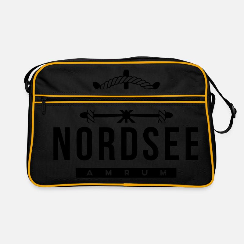 Amrum - Retro Tasche - Schwarz/Gold