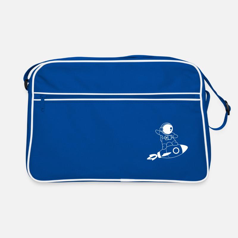 ASTRONAUT ROCKET SPACE SPACE STAR FLY MOTIF Retro Bag