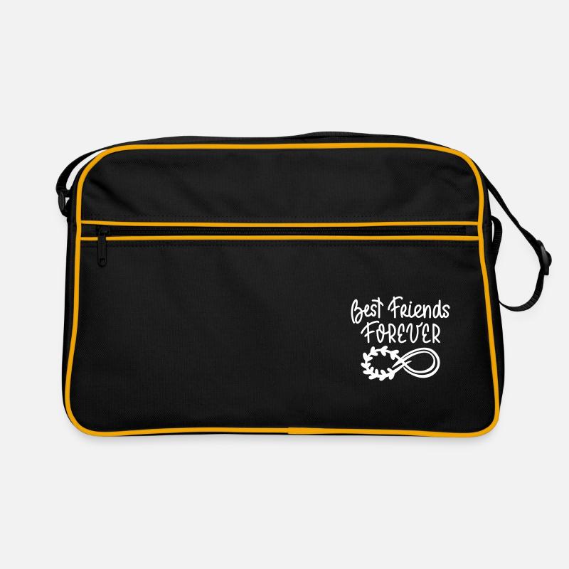 BESTE FREUNDE FREUNDEN KUMPEL PARTNER BESTER MOTIV Retro Tasche