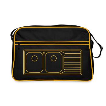 Double_sink_av6 - Retro Bag - black/gold - Front