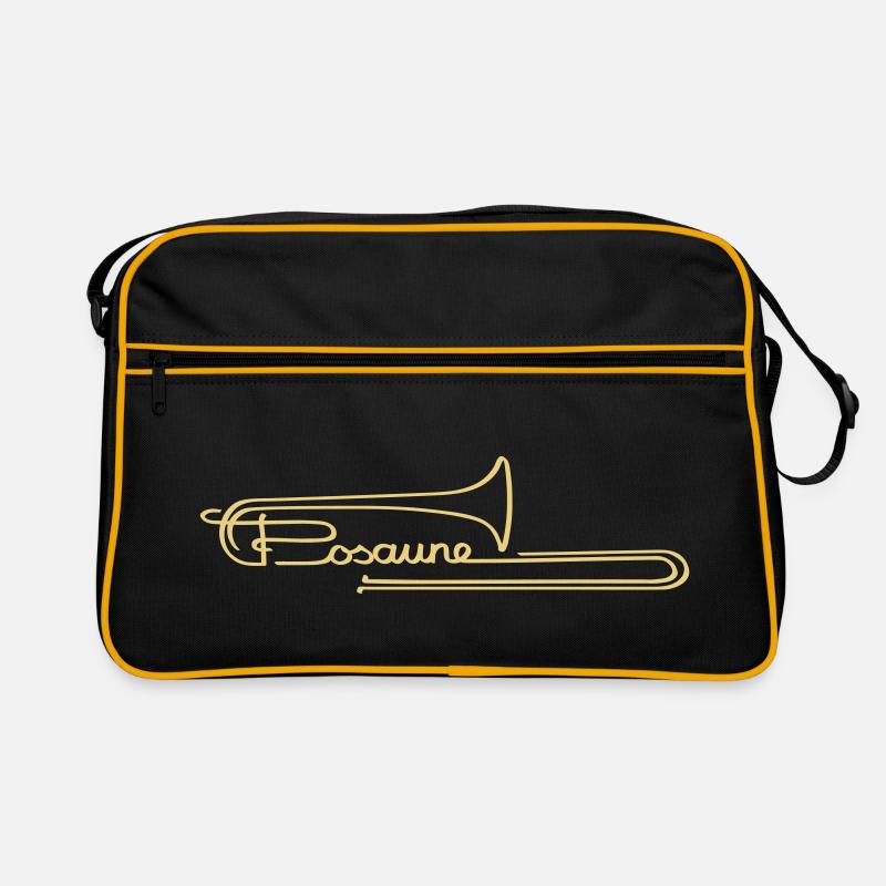 Posaune 2 - Retro Tasche - Schwarz/Gold