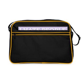 I HATE PEOPLE. - Retro Bag - black/gold - Front