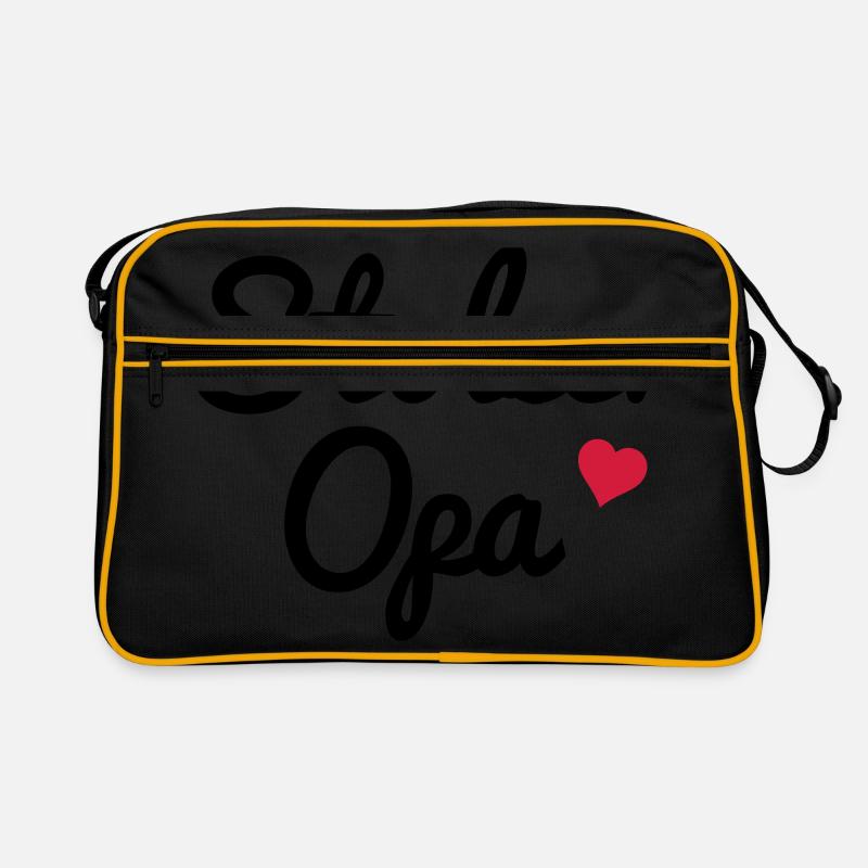 Stolzer Opa - Retro Tasche - Schwarz/Gold