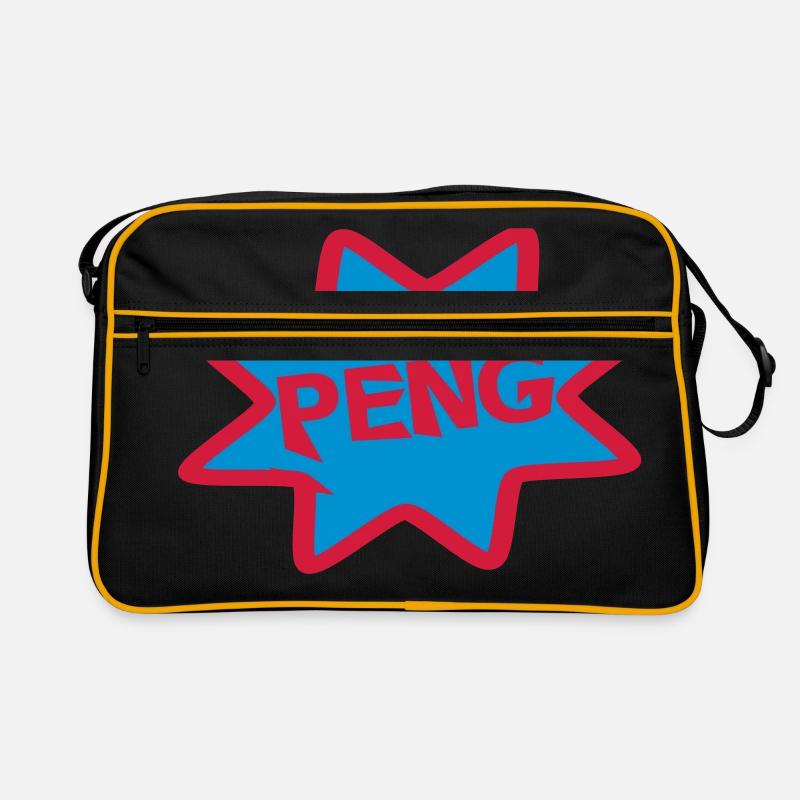 Comic Ausrufe, Ausruf, Cartoon, Peng Retro Tasche
