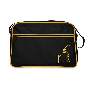 iYpsilon Golf - Retro Tasche - Schwarz/Gold - Vorne
