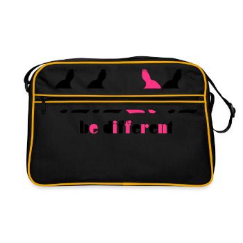 Être différents lapin Bunny 2C unique unique. - Sac Retro - noir/or - Devant