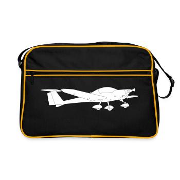 Katana Aircraft Pilot Pilot Motor Plane - Retro Bag - black/gold - Front