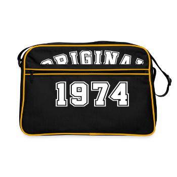 Original Since 1974 Vintage Birthday Birthday - Retro Bag - black/gold - Front