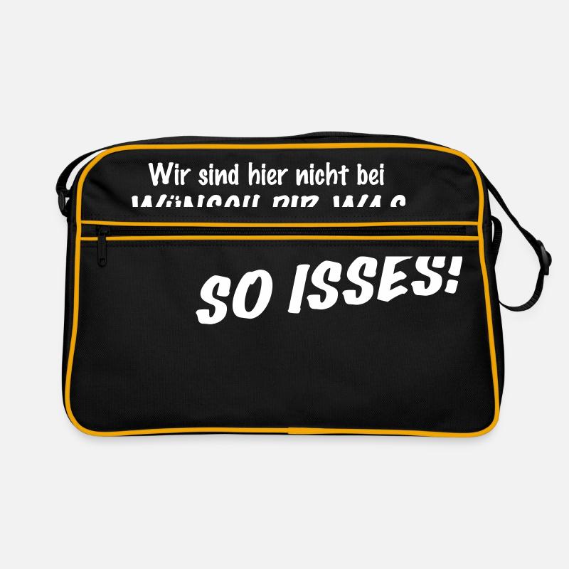 Wir sind hier nicht bei Wünsch Dir was! Okay! Fakt - Retro Tasche - Schwarz/Gold