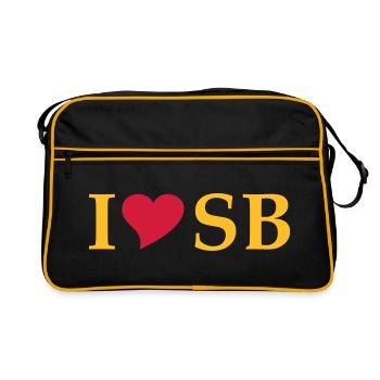 I Love SB Transylvania Sibiu - Retro Bag - black/gold - Front