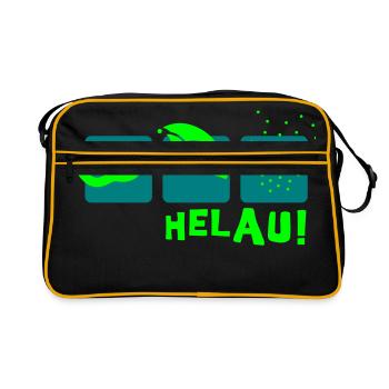 Fasching Icons - Retro Tasche - Schwarz/Gold - Vorne