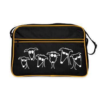 Cool greyhounds - Retro Bag - black/gold - Front