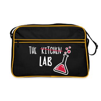 Women Belong in the Lab - Funny Science Girl - Retro Bag - black/gold - Front
