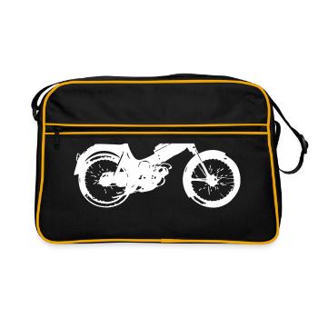 Mofa Puch 50 Vélo moteur cyclomoteur vintage cadeau - Sac Retro - noir/or - Devant