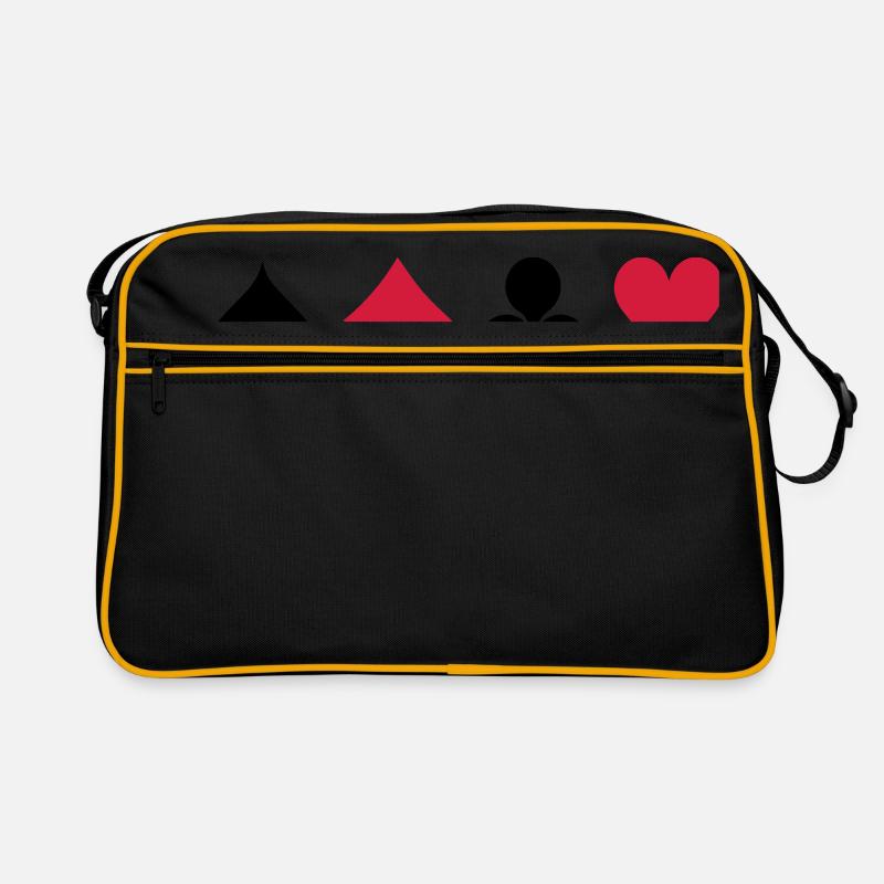 Pik Kreuz Herz Karo - Kartenblatt Retro Tasche