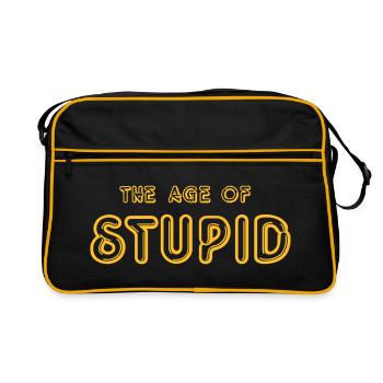 THE AGE OF STUPID - Retro Tasche - Schwarz/Gold - Vorne