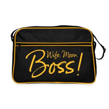 Tolle Geschenkidee für die Ehefrau oder die Mutter - Retro Tasche - Schwarz/Gold - Vorne