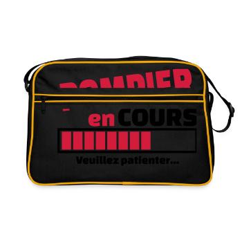 pompier en cours - Sac Retro - noir/or - Devant