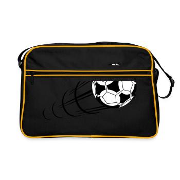 Fußball, Ball, Soccer, Football, Schuss, Tor - Sac Retro - noir/or - Devant