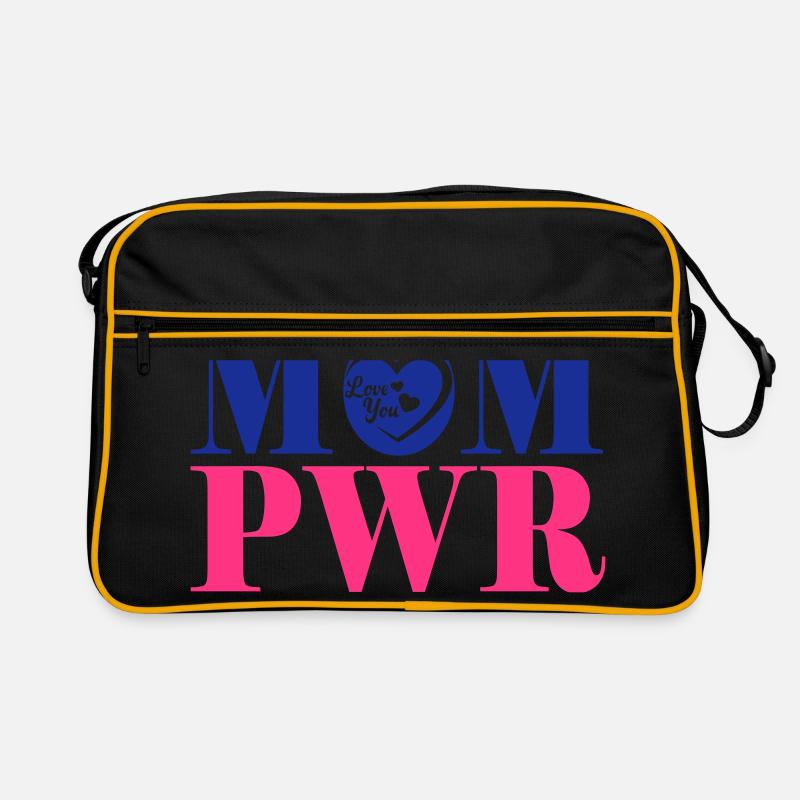 Mompower starke Mutter | Farbe änderbar Retro Tasche