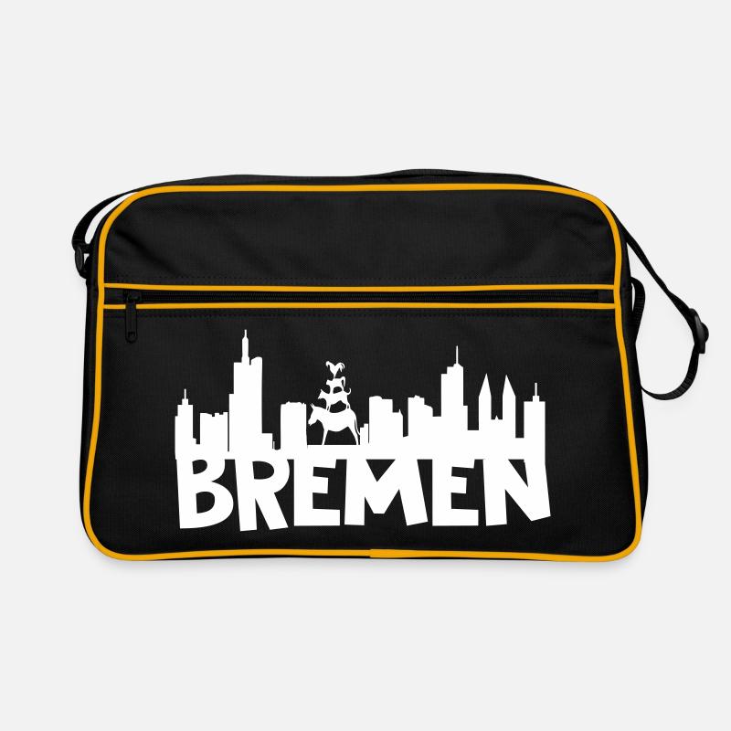 Bremen Skyline - Retro Tasche - Schwarz/Gold