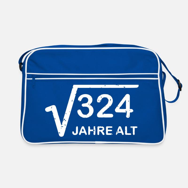 18th birthday square root 324=18 years gift Retro Bag