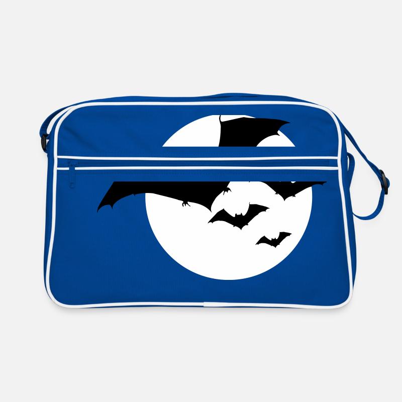 Fledermaus Schwarm Mond Halloween 2c Retro Tasche
