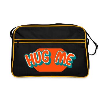 Hug me | Colors can be changed - Retro Bag - black/gold - Front