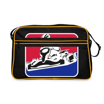Kart Go-Kart Racing | Les couleurs peuvent être changées - Sac Retro - noir/or - Devant
