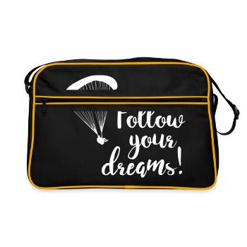 Follow your dreams - Sac Retro - noir/or - Devant