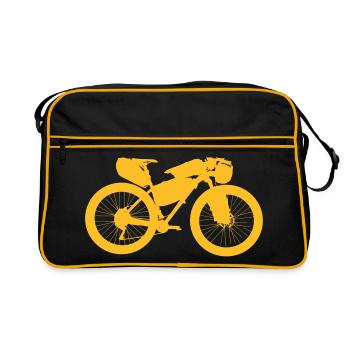Fatbike Bikepacking color freely selectable - Retro Bag - black/gold - Front