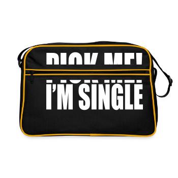 pick me i'm single - Sac Retro - noir/or - Devant