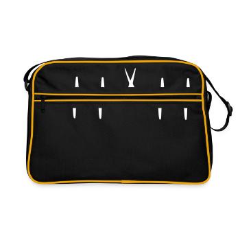 Puls Schere - Retro Tasche - Schwarz/Gold - Vorne