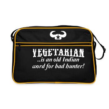 "vegetarian" is an old word for bad hunter - Sac Retro - noir/or - Devant