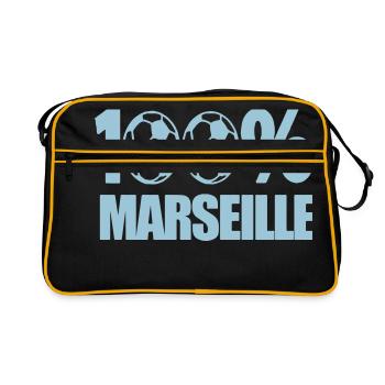 100% Marseille - Sac Retro - noir/or - Devant
