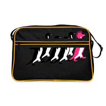 Penguins Pack - Retro Bag - black/gold - Front