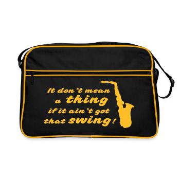 Dont mean a thing - Retro Tasche - Schwarz/Gold - Vorne