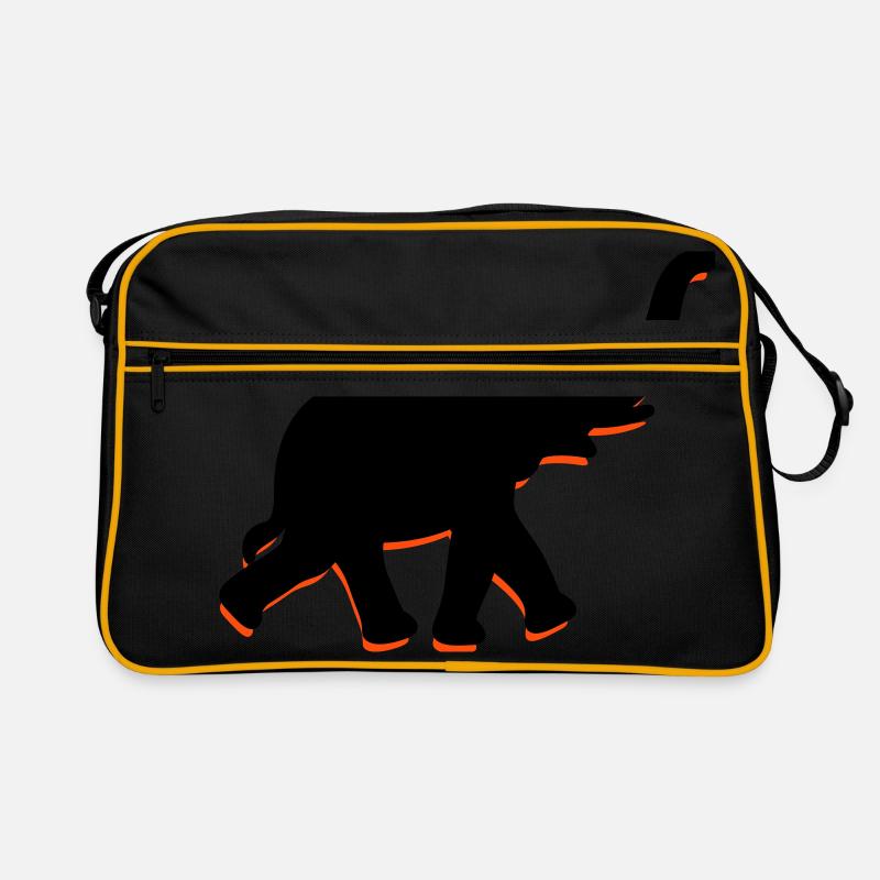 Un gros éléphant avec le tronc Sac Retro