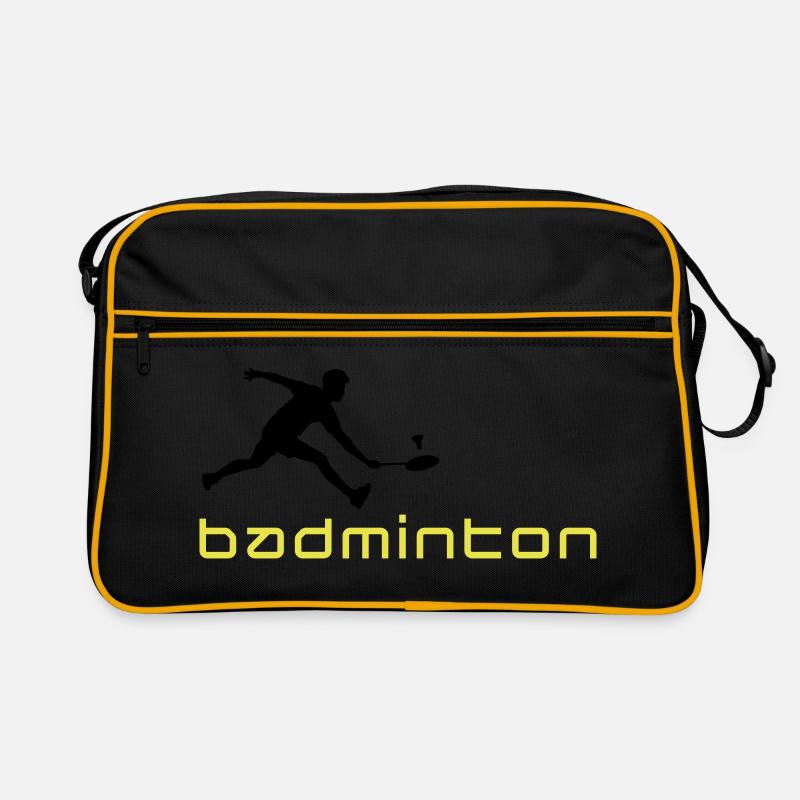 badminton_022011_v_2c - Retro Tasche - Schwarz/Gold