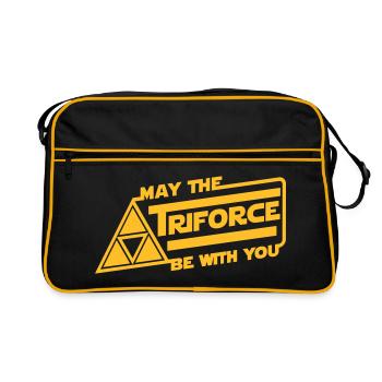 Triforce with you (lettrage) - Sac Retro - noir/or - Devant