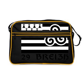 29 Breizh Finistère Bretagne - Sac Retro - noir/or - Devant
