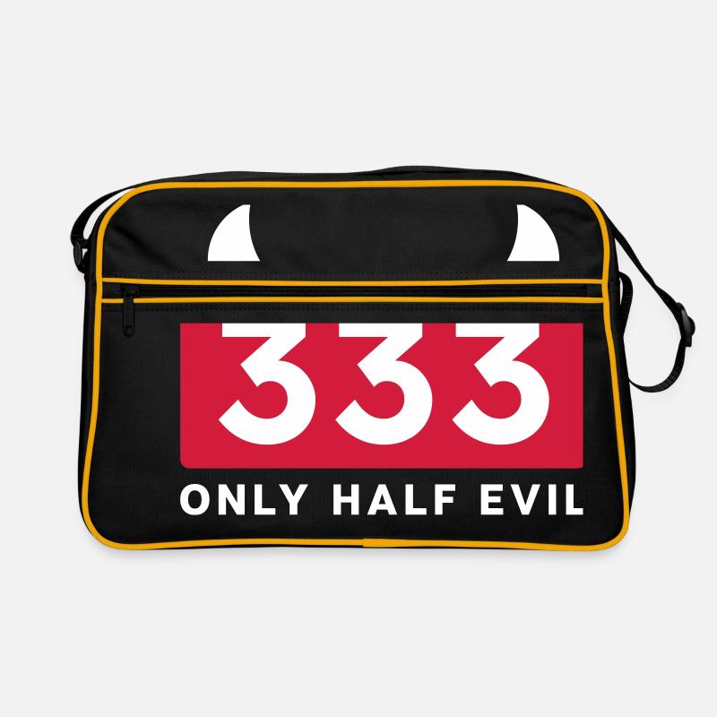 333 ONLY HALF EVIL - Retro Bag - black/gold