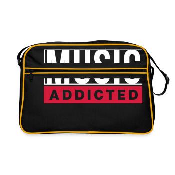 MUSIC ADDICTED - Retro Bag - black/gold - Front