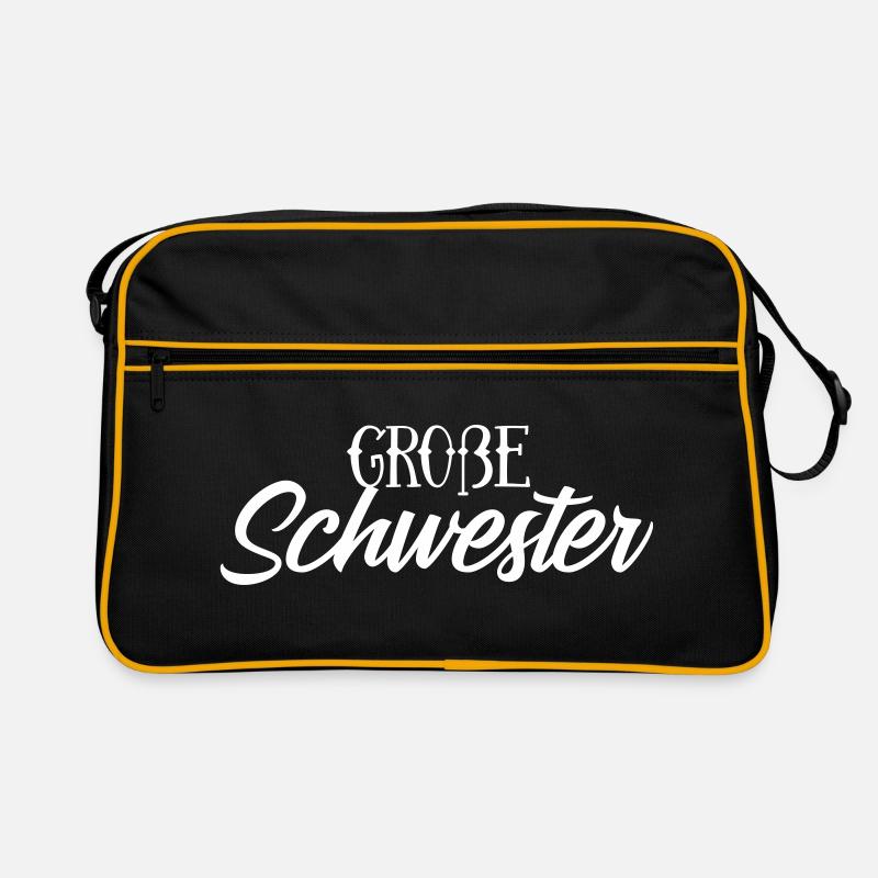 Kleine Schwester - Große Schwester P49 A - Retro Tasche - Schwarz/Gold