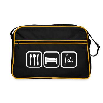 manger_dormir_calculer - Sac Retro - noir/or - Devant