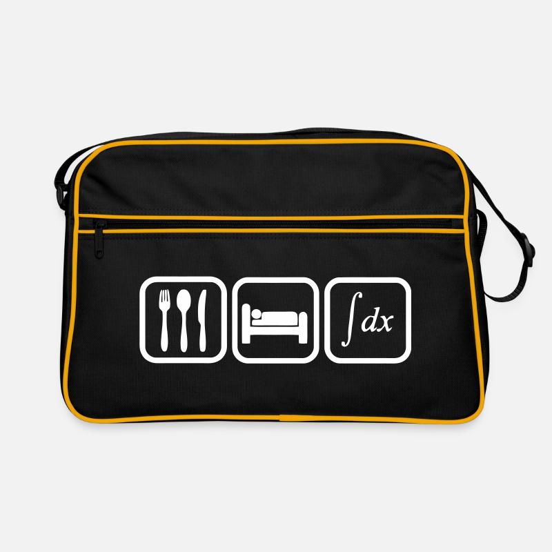 manger_dormir_calculer - Retro Tasche - Schwarz/Gold