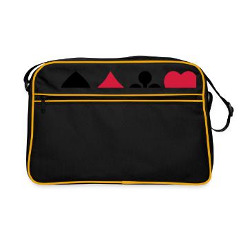 playing cards cartes à jouer - Sac Retro - noir/or - Devant