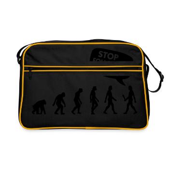 The Evolution of a stalker - Retro Bag - black/gold - Front