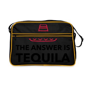 La réponse est Tequila - Sac Retro - noir/or - Devant